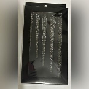 Robert Stanley Glass Icicle Ornaments Set of 5 Christmas NEW